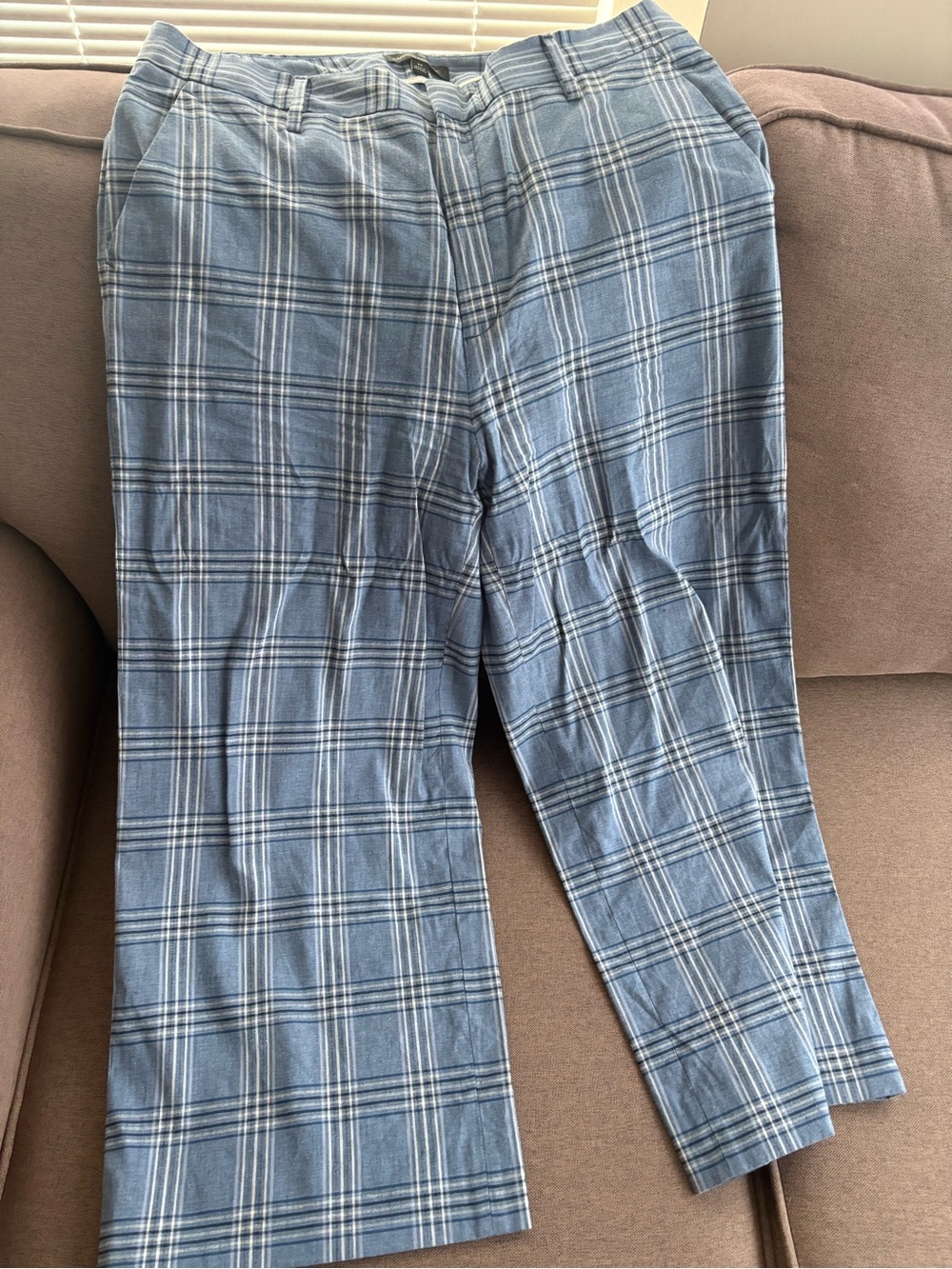 Banana republic Blue Plaid pants, size14